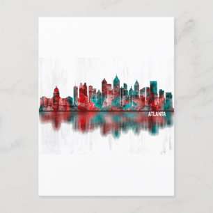 Cartes Pour Fêtes Annuelles Skyline Atlanta Georgia