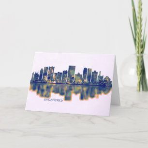 Cartes Pour Fêtes Annuelles Skyline de Birmingham