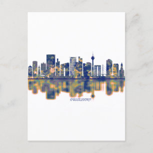 Cartes Pour Fêtes Annuelles Skyline de Dusseldorf