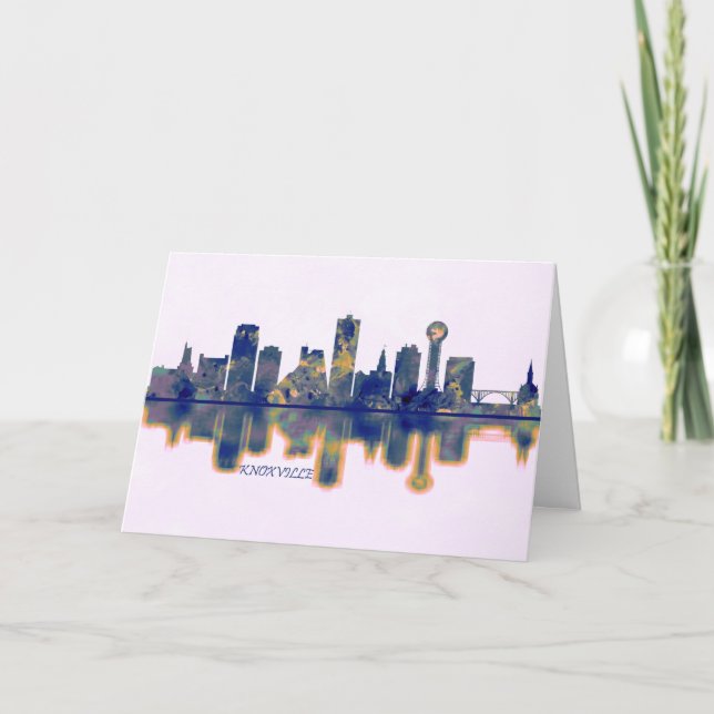 Cartes Pour Fêtes Annuelles Skyline de Knoxville (Devant)
