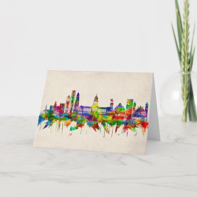 Cartes Pour Fêtes Annuelles Skyline de La Havane Cuba (Devant)
