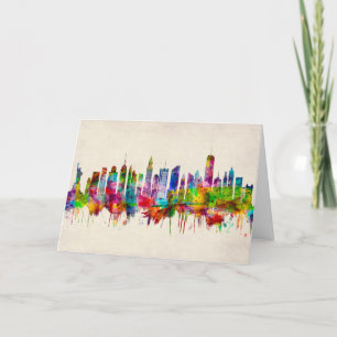 Cartes Pour Fêtes Annuelles Skyline de New York
