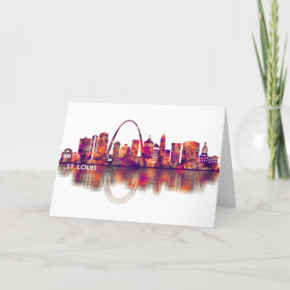 Cartes Pour Fêtes Annuelles Skyline de Saint-Louis Missouri