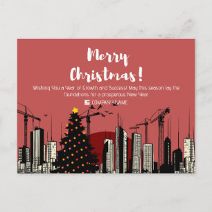 Cartes Pour Fêtes Annuelles Skyline Festif et Métier de la Construction de l'A
