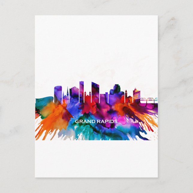 Cartes Pour Fêtes Annuelles Skyline Grand Rapids (Devant)