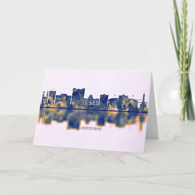 Cartes Pour Fêtes Annuelles Skyline Green Bay (Devant)