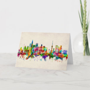 Cartes Pour Fêtes Annuelles Skyline Séoul Corée du Sud