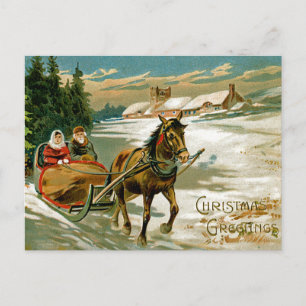 Cartes Pour Fêtes Annuelles Sleigh