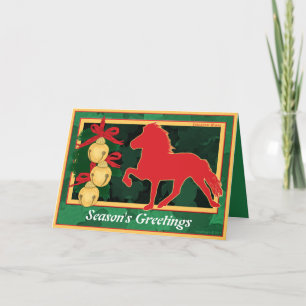 Cartes Pour Fêtes Annuelles Sleigh Bells Islandais Cheval Noël