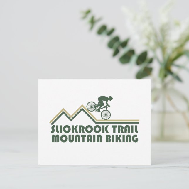 Cartes Pour Fêtes Annuelles slickrock trails mtb mountain biking (Debout devant)