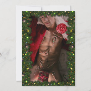 Cartes Pour Fêtes Annuelles SlipperyJoe sucres de canne mâle poitrine lollipop