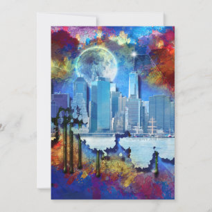 Cartes Pour Fêtes Annuelles SlipperyJoe's gratte-ciel NYC bâtiments artwork gr