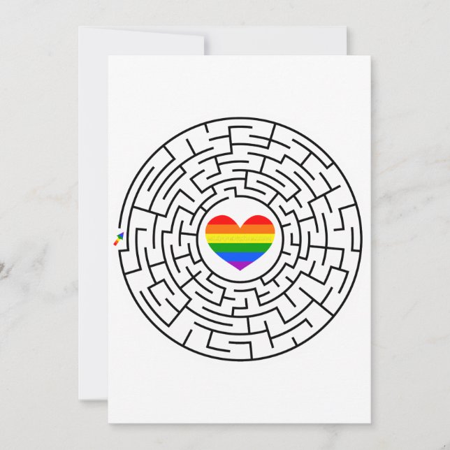 Cartes Pour Fêtes Annuelles SlipperyJoe's orgueil labyre de labyrinthe de flèc (Devant)