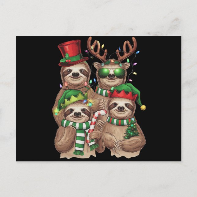 Cartes Pour Fêtes Annuelles Sloth Christmas Joyeux Slothmas Sloth Lover Cadeau (Devant)