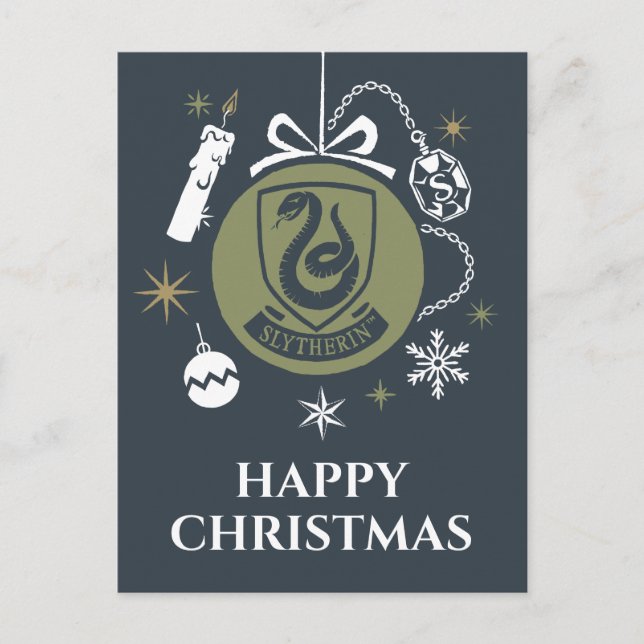 Cartes Pour Fêtes Annuelles SLYTHERIN™ - Graphique Bauble de vacances (Devant)