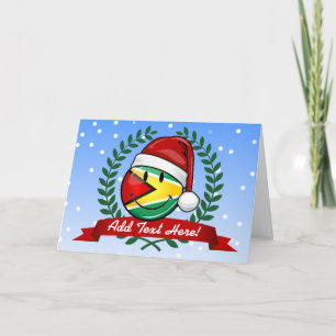 Cartes Pour Fêtes Annuelles Smiling Guyana Flag Christmas Style