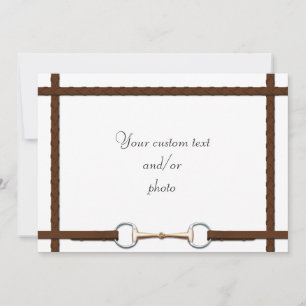 Cartes Pour Fêtes Annuelles Snaffle Bit & Laced Reins Photo polyvalente
