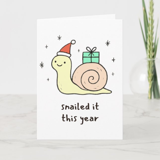Cartes Pour Fêtes Annuelles Snailed it this year! Funny Christmas Card (Devant)