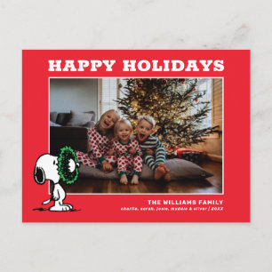 Cartes Pour Fêtes Annuelles Snoopy Christmas Family Photo Collage