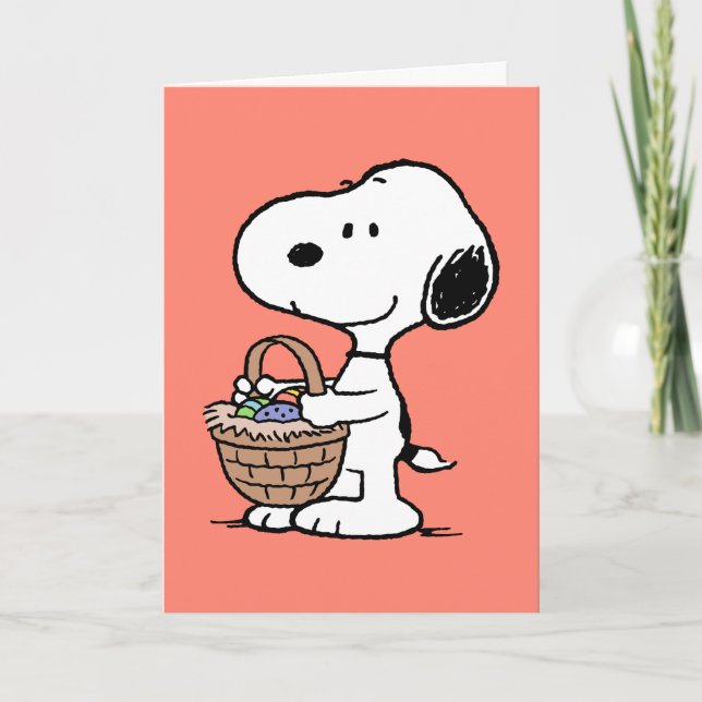 Cartes Pour Fêtes Annuelles Snoopy Joyeuses Pâques (Devant)