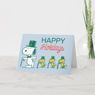 Cartes Pour Fêtes Annuelles Snoopy Top Chapeau Pepperment Candy