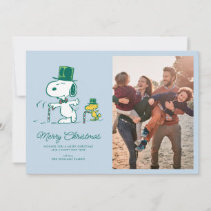 Cartes Pour Fêtes Annuelles Snoopy Top Chapeau Pepperment Candy