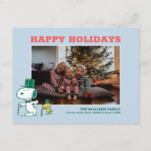 Cartes Pour Fêtes Annuelles Snoopy Top Chapeau Pepperment Candy