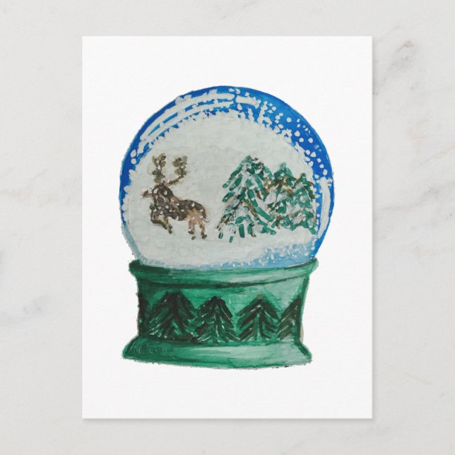 Cartes Pour Fêtes Annuelles Snow Globe (Devant)
