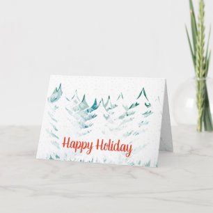Cartes Pour Fêtes Annuelles Snow Laden Trees Joyeuses Fêtes Noël blanc