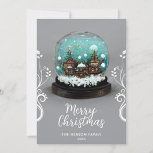Cartes Pour Fêtes Annuelles Snowball Village d'hiver Escalade Plante Noël