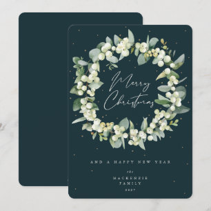 Cartes Pour Fêtes Annuelles Snowberry + Eucalyptus Serre de Noël non photo
