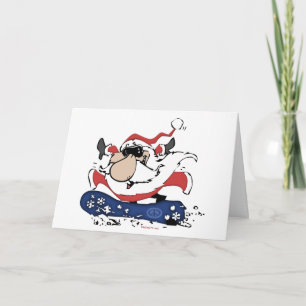 Cartes Pour Fêtes Annuelles Snowboard