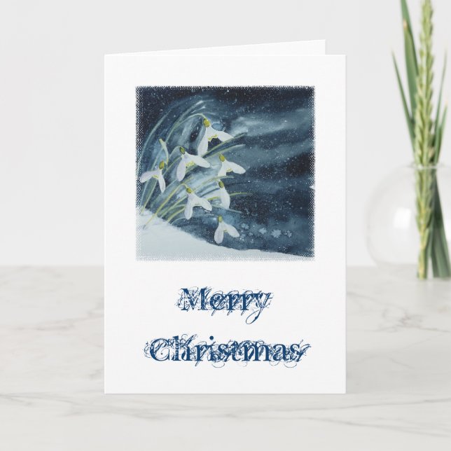 Cartes Pour Fêtes Annuelles Snowdrops Noël (Devant)