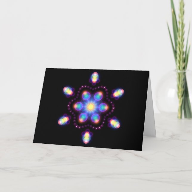 Cartes Pour Fêtes Annuelles Snowflake 1 (Devant)