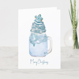Cartes Pour Fêtes Annuelles Snowflake Cookie Noël Mason Jar Milkshake