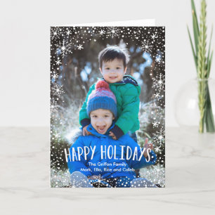 Cartes Pour Fêtes Annuelles Snowflake Joyeuses Fêtes