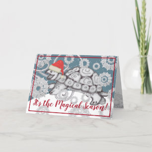Cartes Pour Fêtes Annuelles Snowflake Père Noël Turtle Cuisine hiver Noël