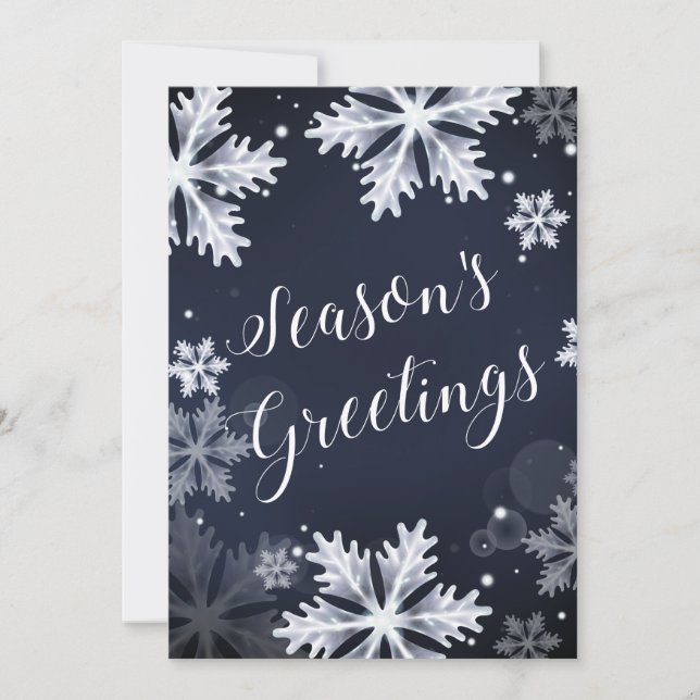 Cartes Pour Fêtes Annuelles snowflakes Classic Business holiday card (Devant)