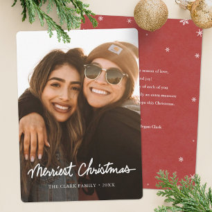 Cartes Pour Fêtes Annuelles Snowflakes Merriest Christmas Card