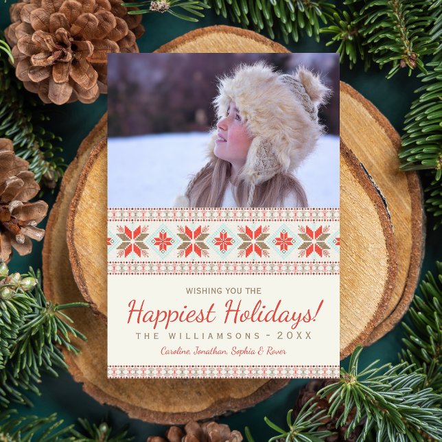 Cartes Pour Fêtes Annuelles Snowflakes Nordic Sweat de Noël (Créateur téléchargé)