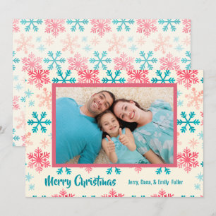 Cartes Pour Fêtes Annuelles Snowflakes Photo de Noël