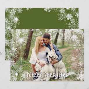 Cartes Pour Fêtes Annuelles Snowflakes Photo de Noël