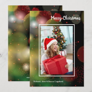 Cartes Pour Fêtes Annuelles Snowflakes Photo de Noël