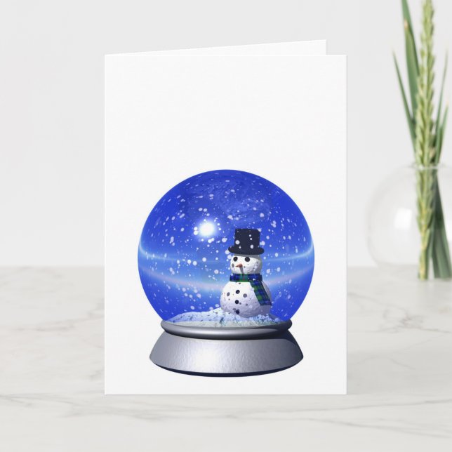 Cartes Pour Fêtes Annuelles Snowglobe (Devant)