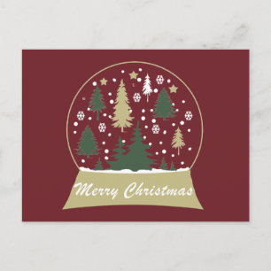 Cartes Pour Fêtes Annuelles snowglobe décoré