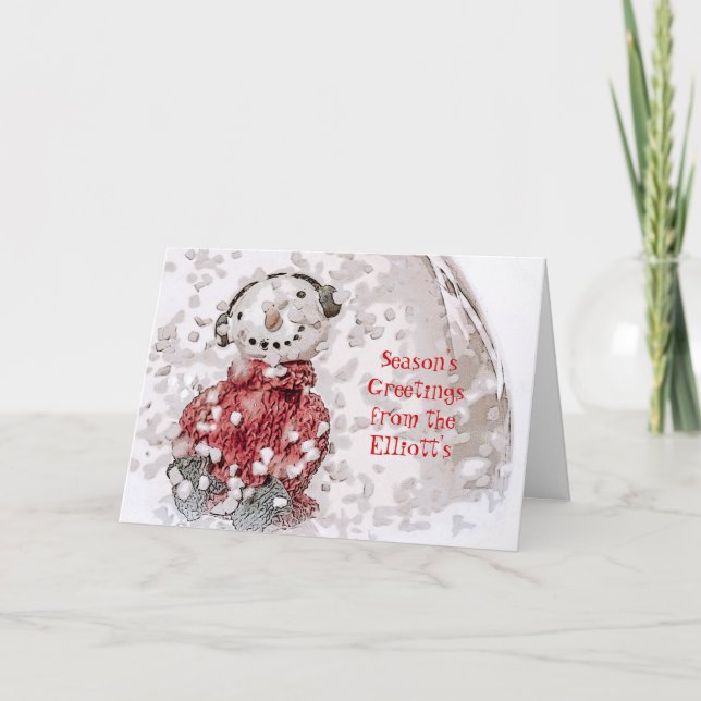 Cartes Pour Fêtes Annuelles Snowman (Devant)