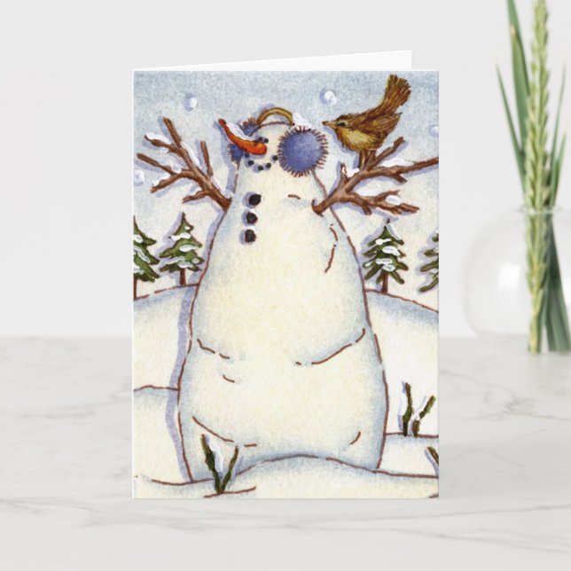 Cartes Pour Fêtes Annuelles Snowman (Devant)