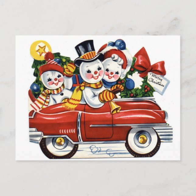 Cartes Pour Fêtes Annuelles Snowman (Devant)