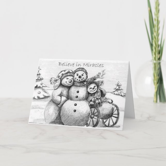 Cartes Pour Fêtes Annuelles Snowman (Devant)