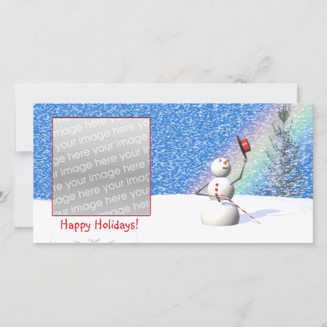 Cartes Pour Fêtes Annuelles Snowman (Devant)